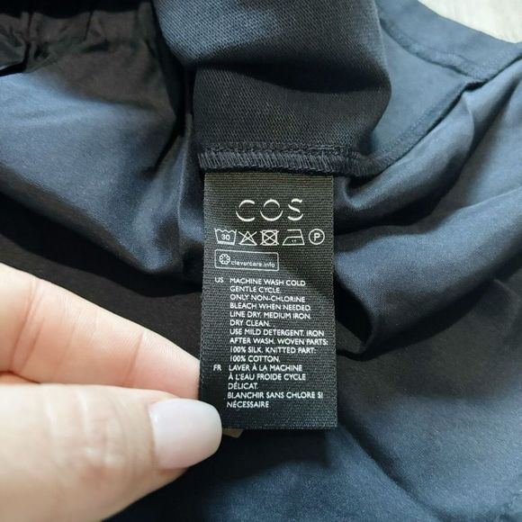 COS Cotton Silk Top Size S in Dark Navy - Picture 4 of 6
